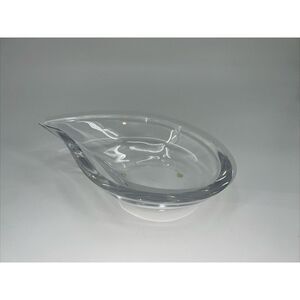 Orrefors Skai Crystal Drop Bowl‎ by Martti Rytkonen 3"x10" Discontinued 2016